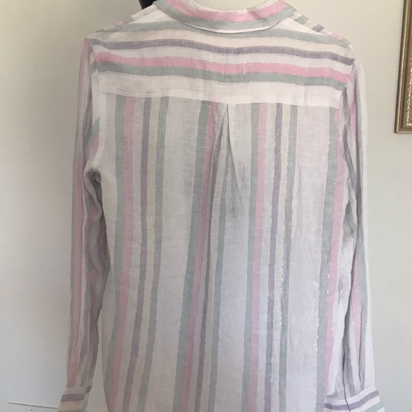 NWT Rails rainbow striped button down shirt xs - Picture 4 of 4